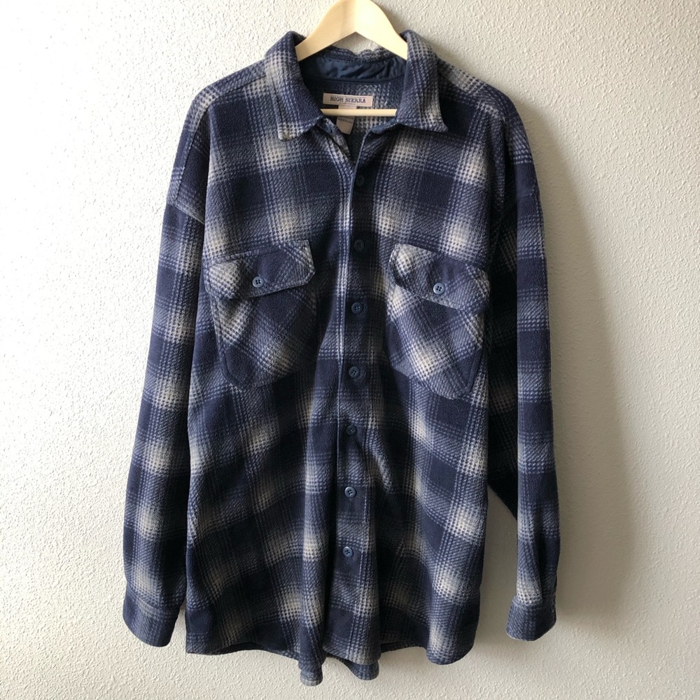 High Sierra Thick Flannel Blue Shirt Jacket